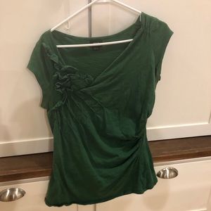 Emerald green styled T-shirt from anthropology L